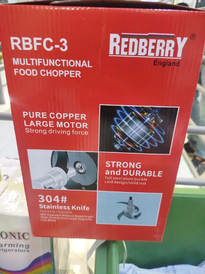 Red berry food processor 2l
