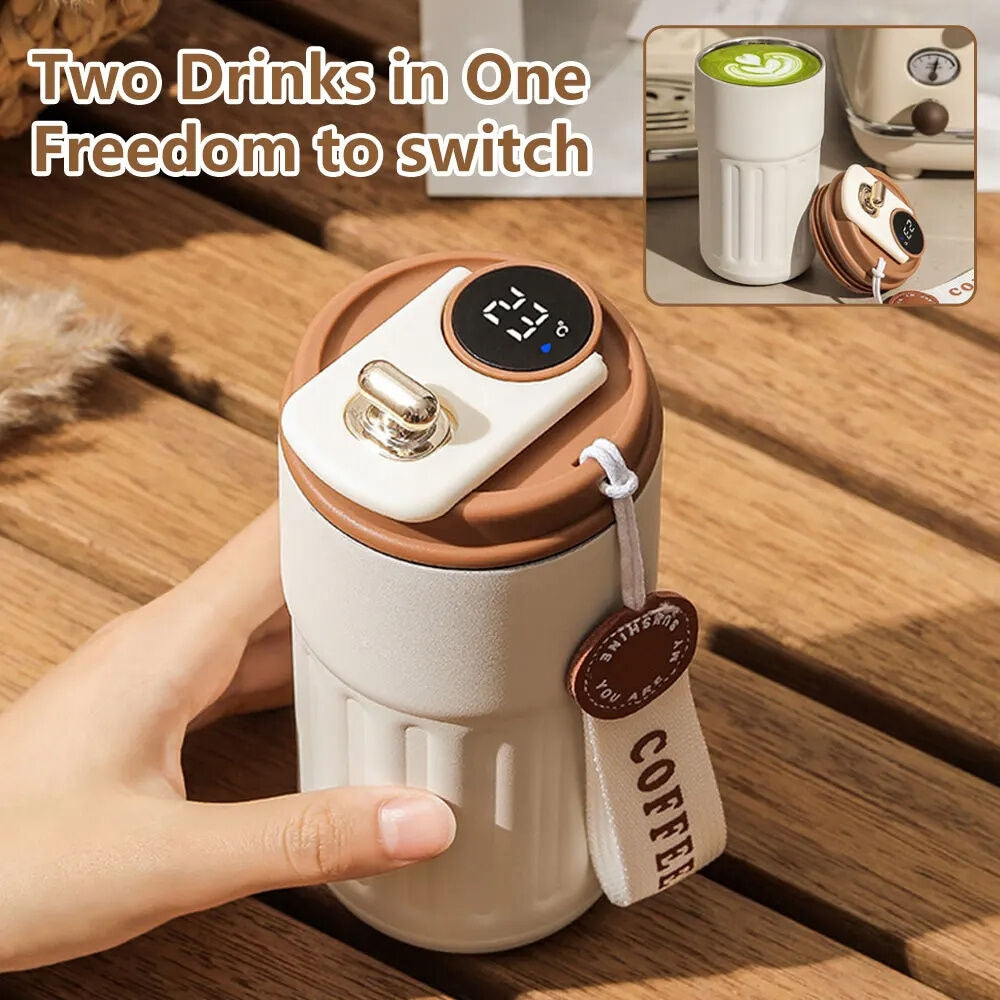 316 stainless steel thermos bottle with LED temperature display