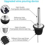 12 Pack Stainless Steel Wine Pour Spouts For Liquor Bottles