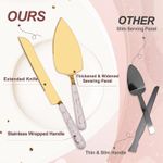 Cake Knife and Server Set - 2 Pcs Stainless Steel Cake Pie Pastry Servers Cake Cutting Set