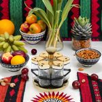 360-degree rotating spice rack with 6 spice jars