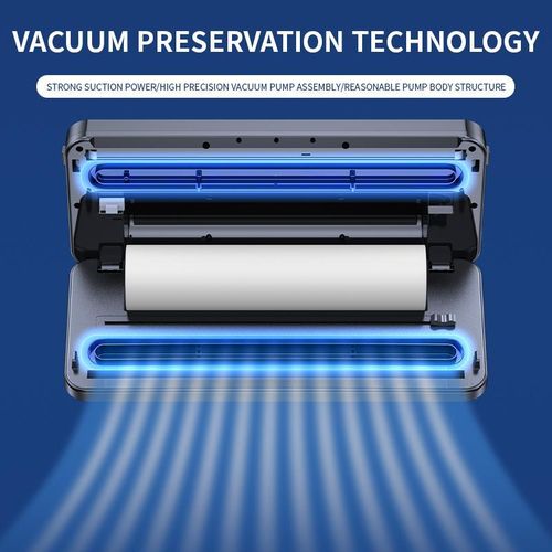 YUUIKLLE Vacuum Sealer Machine Built-in Bag Roll Storage and Cutter,Fast-Compact Food Sealer,Multi-Functional Food Vacuum Saver&amp;Wide Seal,With1 Bag Roll&amp;20pcs Pre-cut Bags