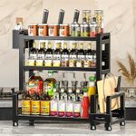 50cm 3-tier spice rack, chopsticks/k-n-ife storage rack