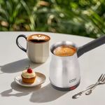 Winningstar Coffee Maker Pot Stainless Steel Mocha Espresso Latte with Electric Stove Filter Moka