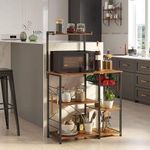 LASA Kitchen Storage Shelf with Coffee Station and Microwave Oven Stand – Multi-Level Baker Rack