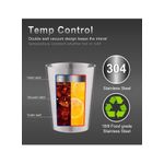 TodyJeyHo Stainless Steel Coffee Mugs, Double Wall Insulated Coffee Cups 4 Pack 300ml BPA Free Stainless Steel Tumblers Durable Drinking Cups for Home, Kitchen, office, Outdoor ideal for Ice Drinks/Hot Beverage