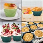 24 reusable silicone baking molds