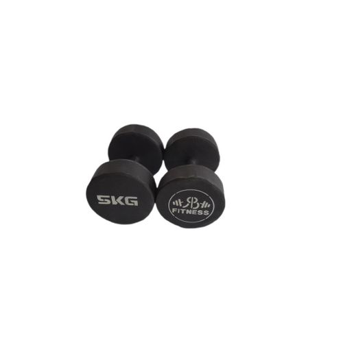 Rubber coated 5kg dumbbells set