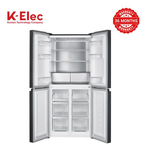 K-Elec  466 Litres Multi-Door No Frost Fridge Refrigerator With Ice Cube Tray - Black | Model KR79-MD-NFC | 36 Months Warranty + Free Fridge Guard