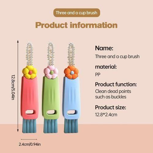 Flushrenic Cleaning Brush,3pc Wire Cleaning Brush Set,3 In 1 Cup Lid Cleaning Brush 3 Pcs