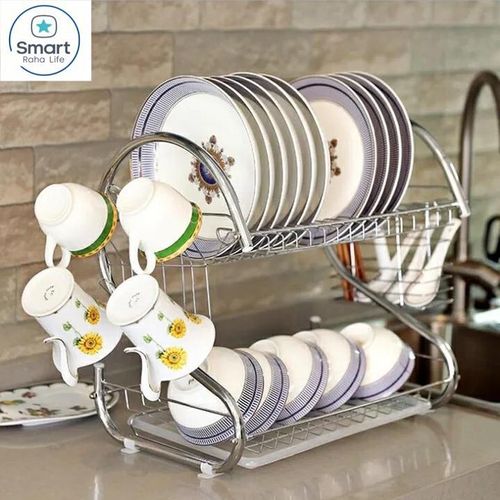 Smartraha life RahaLife 20nch Stainless Steel Dish Rack-2 Tier