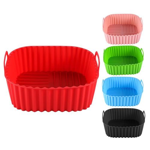 5pcs air fryer silicone pan set with non-stick silicone coating