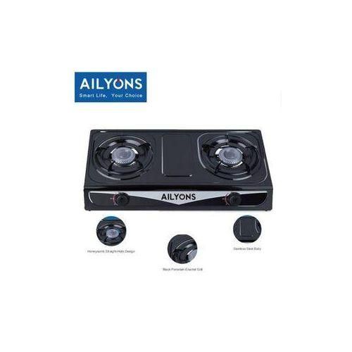 AILYONS 2 Burner Table Top Stainless Steel Gas Stove Cooker