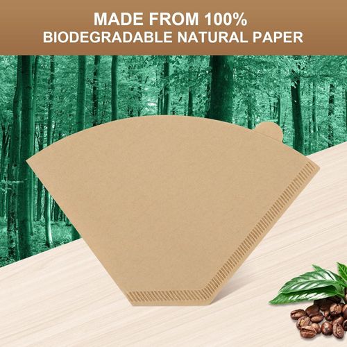 Disposable Coffee Paper Filters, 100 Pcs Cone Replacement Filter