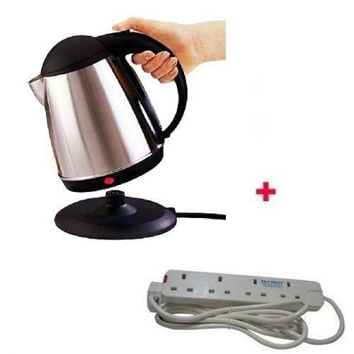 IPCONE  Stainless Steel Cordless Kettle Plus FREE 4 Way Extension