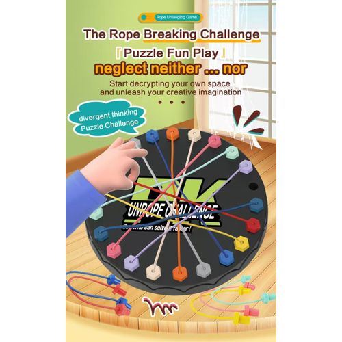 Board Games,Puzzle Toy, Stimulates Intelligence Parent-Child Interactive Toy Parent-Child Rope Untangling Game - Fun, Interactive Puzzle Game to Promote Family Bonding and Cognitive Development