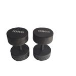 10kg dumbbells ( rubber coated)