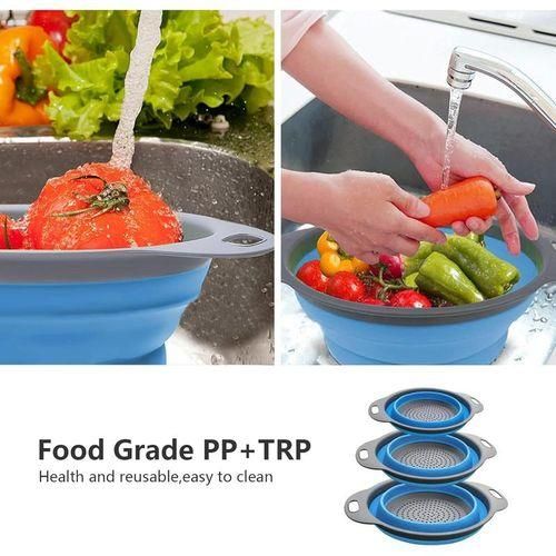 3pcs Retractable Foldable Vegetable Washing Basket