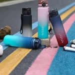 TIMBUTUS Portable Sports Water Bottle,Gradient  Drink  Bottle 1000ml