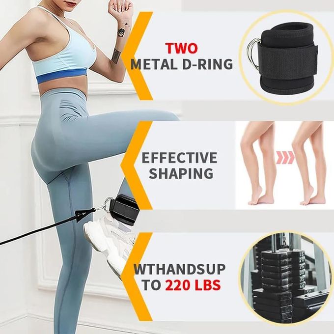 Resistance Band Training Set with Ankle Straps – Complete Home Gym Workout Kit for Full-Body Strength Training, Leg &amp; Glute Exercises, Portable Fitness Equipment with Carry Bag