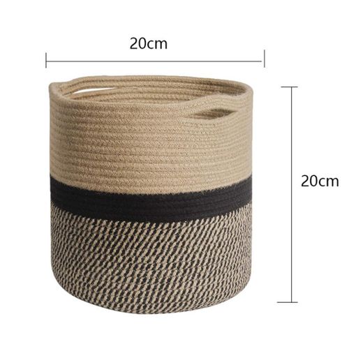 Storage Basket Flower Pot Cover Modern Home Decor Black