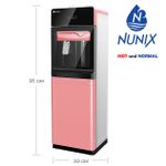 Nunix Free Standing Hot &amp; Normal Water Dispenser With Glass Door