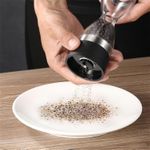Spice Grinder Salt or Pepper Grinder - Manual 2 in 1 Kitchen Pepper Grinder Hourglass Shape Dual Salt Pepper Mill Spice Grinder Pepper Shaker Salt and Pepper Shakers