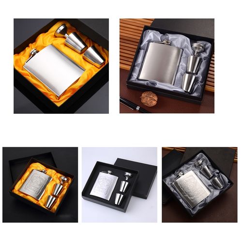 Stainless Steel Hip Flask Set