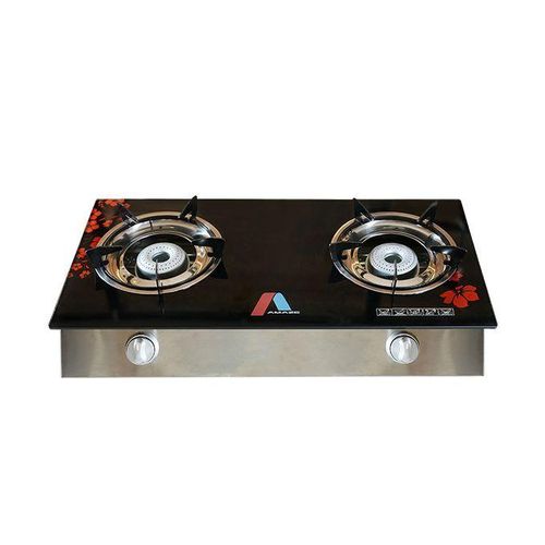 Amaze 2 Burners Glass Cooker Gas Stove+free Hose Pipe
