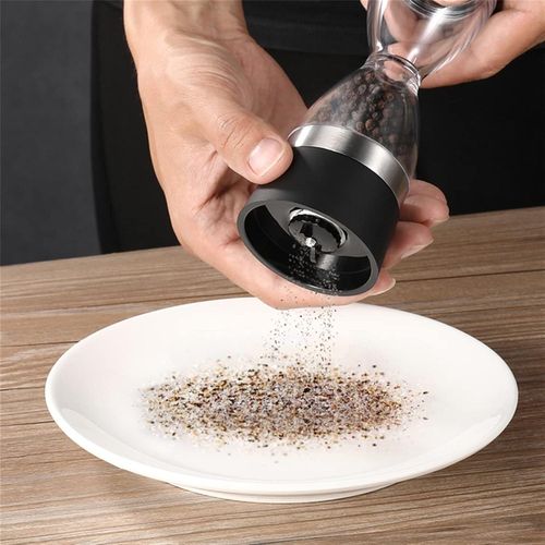 Spice Grinder Salt or Pepper Grinder - Manual 2 in 1 Kitchen Pepper Grinder Hourglass Shape Dual Salt Pepper Mill Spice Grinder Pepper Shaker Salt and Pepper Shakers
