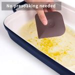 3pcs Cast Iron Skillet Cleaner Pan Pot Scrubber, Kitchen Plastic Scrapper Non-Scratch (Brown)