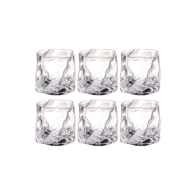 Nice One Set of 6pcs 300ML High Quality Shining Whiskey Glasses  Cup (ES7040 GLASS CUP C)