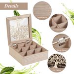 Handmade Wooden Family Tree Tea &amp; Coffee Organizer – Rustic Kitchen Storage