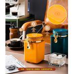Coffee Jar Storage Jar Airtight, Coffee Container with CO2 Valve, for Coffee Beans Powder, Sugar Flour, Nuts