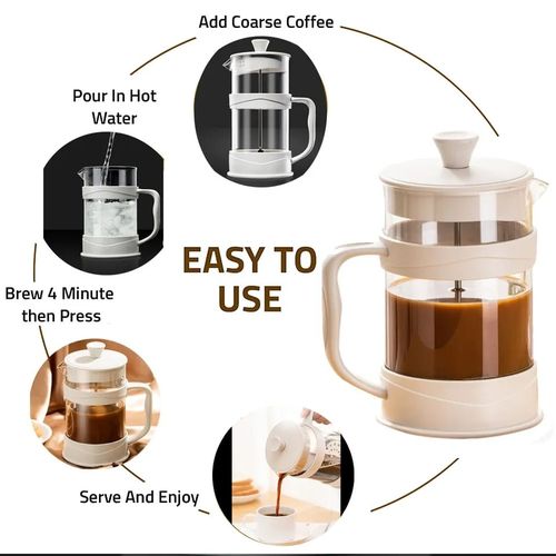 800ML French Press Tea Coffee Maker-Coffee Tea Beverage Pot