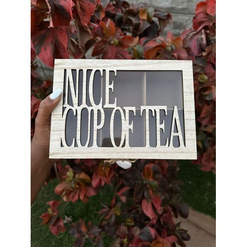 Wooden Tea Box Tea Bag Holder Tea Storage Box 6 Compartments Jewelry Case Tea Storage Organizer Tea Bag Box Tea Bag Organizer