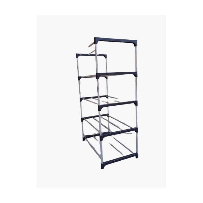 Nunix 5 Layer Portable Shoe Rack Slim Design Black