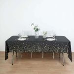 SXCHEN Black Star Party Disposable Plastic Tablecloth