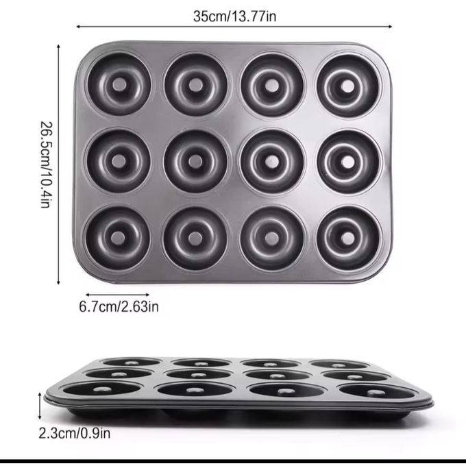 12pcs Nonstick Donut Pan Doughnut Tray  for Baking