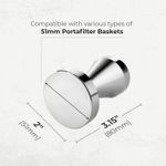 Flushrenic Coffee tools,Coffee Tamper 51mm, Espresso Tamper,Stainless Steel Coffee Tamper,Premium Coffee Press Tool ,Espresso Accessories for Barista,Ground Coffee Hand Tamper for Espresso Machine