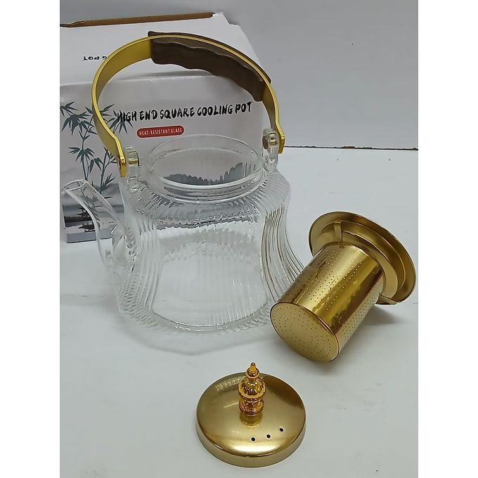 Heat resistant Glass Teapot with Strainer infuser