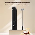 3-Speed Wireless Charging Milk Frother, Coffee Mixer &amp; Egg Beater