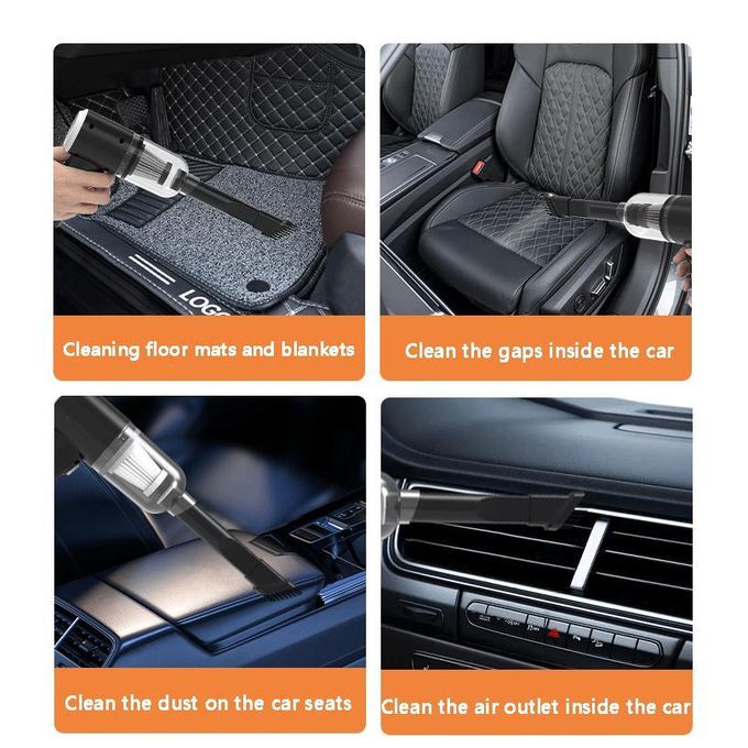Mini Compact Portable Car Vacuum Cleaner - For Car And Home - USB Wireless Rechargeable