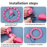Weighted Hulla Hoop For Adults Weight Loss Infinity Hoop Plus Size 24 Detachable Knots 2 In 1 Abdomen Fitness Massage Smart Hula Hoops Hoola Hoop