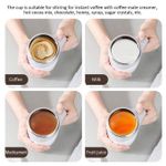 Automatic Magnetic Stirring Coffee Cup, 380ml Auto Self Stirring Coffee Mug Stainless Steel Cup Electric Smart Mug, Rotating Office Travel Mixing Cup For Hot Chocolate Cocoa Milk Latte Tea, MULTICOLOR