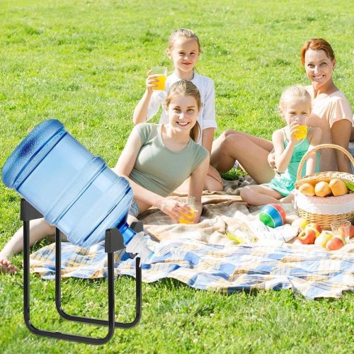 Modern Large Water Dispenser Stand: Economical &amp; Practical Water Saving Solution - Black, Stainless Steel
