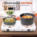 Double Burner Hot Plate 2000W 5 Gears Temperature Control Cooking Ranges Dorm