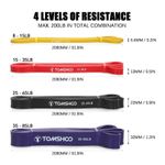 4Pcs Pull Up Assist Bands Set Resistance Loop Bands Powerlifting Workout Exercise Stretch Bands