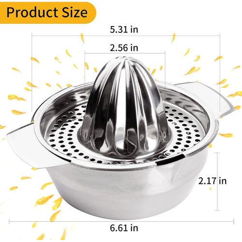 Stainless Steel Manual Citrus Juicer - Small Household Fruit Press for Lemon, Pomegranate, Orange &amp; Juice Extraction