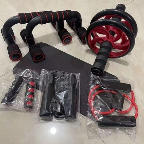 7 in 1 Home Gym Workout Kit Set Ab Wheel Roller Hand Grip Equipment Home